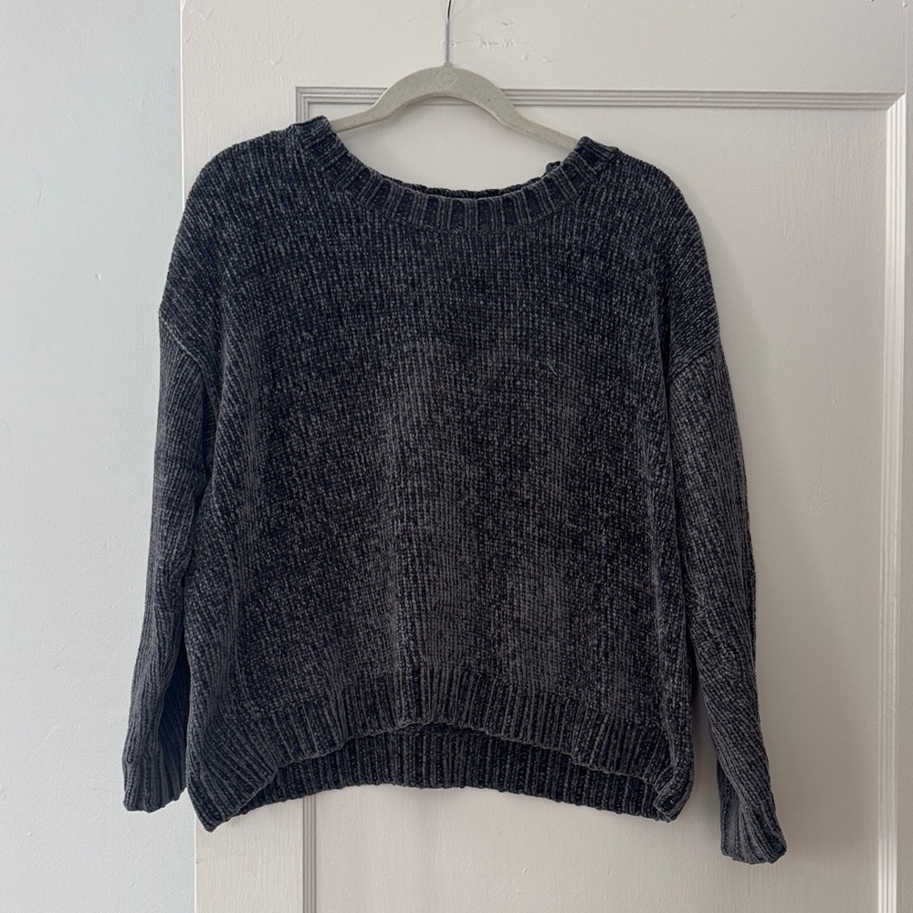 Cozy Grey Chenille Sweater